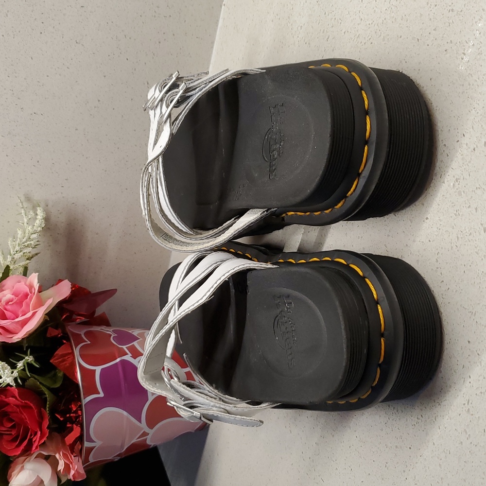 Dr. Martens White Strappy Sandals - Picture 4 of 11